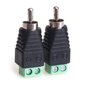 Adaptador de Audio de Cable RCA, conector macho Phono RCA a Terminal de tornillo AV Conectores de cable de altavoz de audio/video Adaptador sin soldadura - Product Image 2