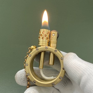 Hot bán sáng tạo Brass handmade trong suốt có thể nhìn thấy bồn chứa dầu hỏa nhẹ hơn Thông tư di động Bộ sưu tập dài chờ - Product Image 2