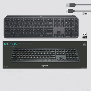 热销原装罗技MX Keys高级无线键盘办公键盘原装罗技MX Keys键盘PC Mac - Product Image 2