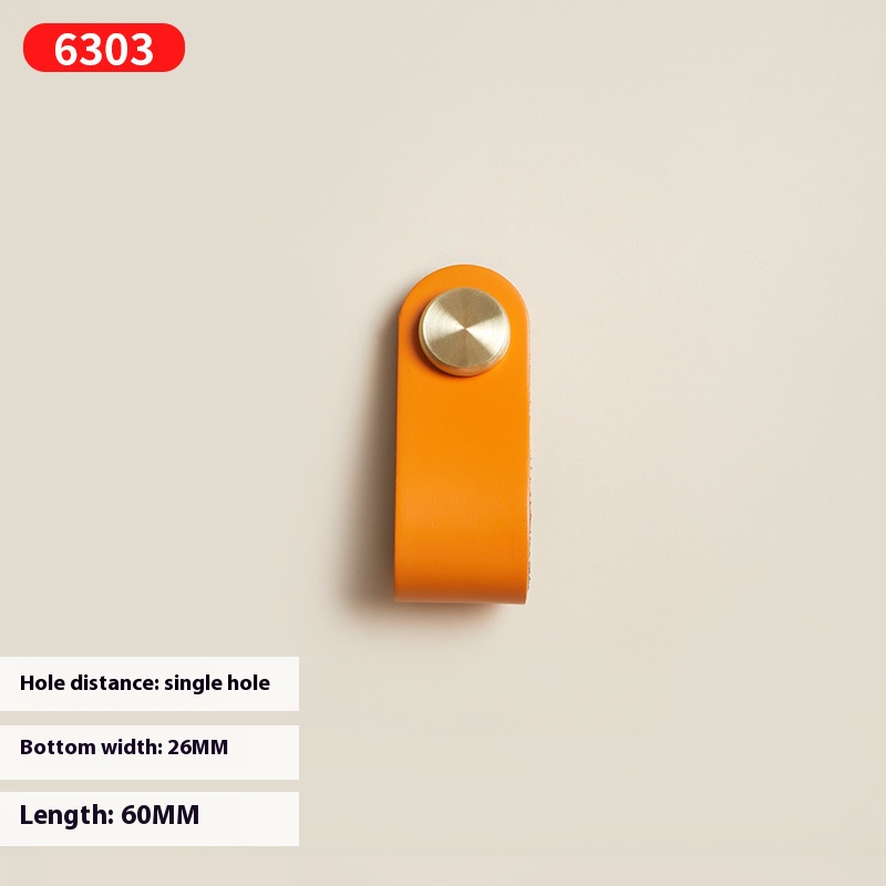 Boutons orange + laiton brossé
