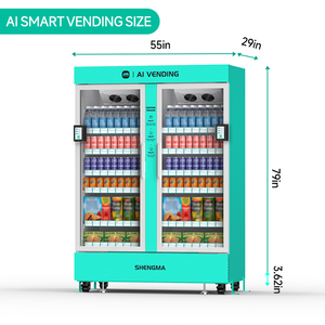 Thông minh ai làm lạnh 1000L Công suất thực phẩm tươi kết hợp đồ uống ăn nhẹ Máy bán hàng tự động thanh toán thẻ 24/7 hoạt động tính năng trực quan - Product Image 6