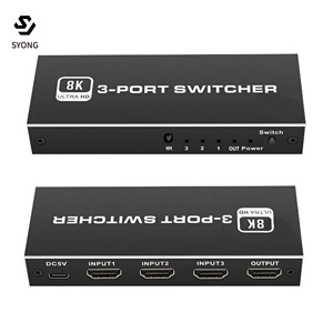 SY Smart Hub 8K HDMI 2,1 divisor y convertidor de interruptor VIDEO 4K Box 3 en 1 salida 3 puertos 3x1 HDMI 2,1 switch - Product Image 1
