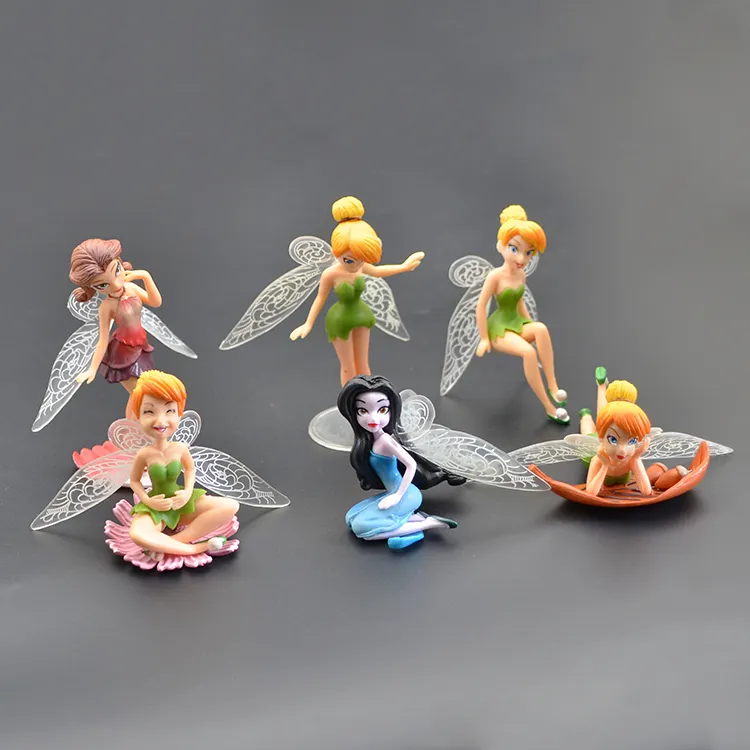 1000 Stile DEKORATIVER BAUM Tinker Bell Feen Cake Toppers Prinzessin Kaninchen puppen Kinder Party Spielzeug Mini Harz Bonsai Figuren