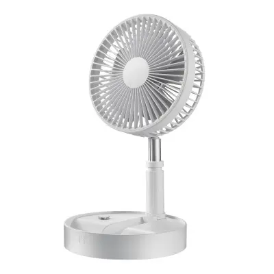 Ventilateur de bureau portable sans fil télescopique pliable Ventilateur sur pied oscillant à batterie intégrée rechargeable par USB