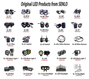 SENLO X7 çift renkli bakım Led far LED İş işık sis işık araba motosiklet LED Mini sürüş işık - Product Image 6