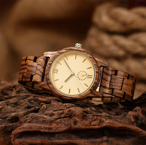 YS5544 Multi funzione fatto a mano in legno orologio da uomo orologi da polso in legno con movimento a energia solare - Product Image 5