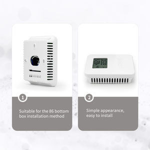 LEFOO-Sensor de temperatura y humedad para interiores, dispositivo transmisor de temperatura y humedad con pantalla LCD de tamaño estándar 86 - Product Image 2