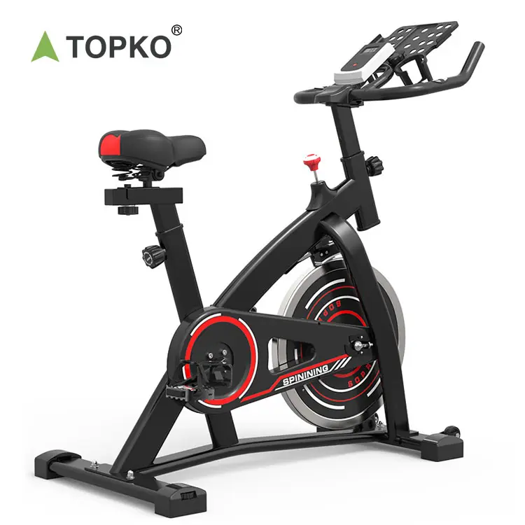 TOPKO Komersial Gym Pembentuk Tubuh Sepeda Dalam Ruangan De Spinning Smart Schwinn, Mesin Latihan Sepeda Putaran Magnetik dengan Layar