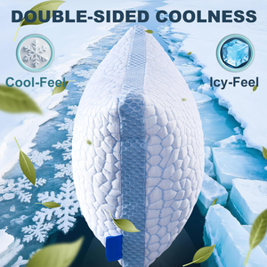 Chân không khách sao-bọt-gối dạ dày ngủ shredded Bộ nhớ bọt vuông cổ gối với làm mát bao gồm cho tốt hơn đêm ngủ bọt - Product Image 3