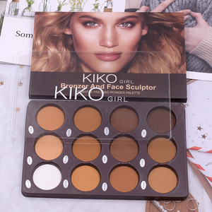 12 renk kontur toz çok fonksiyonlu bronzlaştırıcı paleti beyaz fosforlu burun gölge V yüz kaş toz göz farı 9004K - Product Image 3