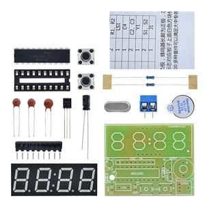 TZT AT89C2051 Digital 4 bit orologio elettronico Suite di produzione elettronica Kit fai da te Kit di apprendimento per Arduino