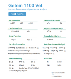Getein1100獣医診断機用の工場猫FCVAbネコカリシウイルス抗体ラピッドテストキット