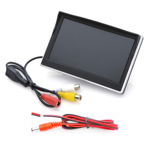 Monitor de visión trasera para salpicadero de coche, pantalla LCD de 5 pulgadas, alta definición, 2 entradas de vídeo