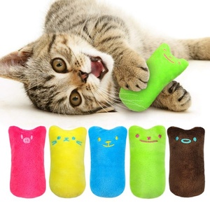 Paquete de 5 Juego de juguetes de hierba gatera para gatos, juguete de masticación de gato de felpa resistente a mordeduras con hierba gatera para limpieza de dientes - Product Image 1