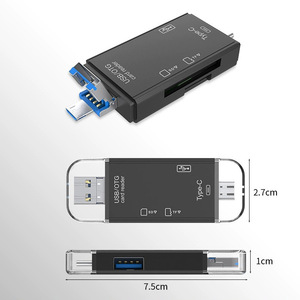 Lettore di schede USB di tipo C sei in uno ad alta velocità adattatore di memoria per telefono cellulare multifunzione esterno per schede SD TF - Product Image 2