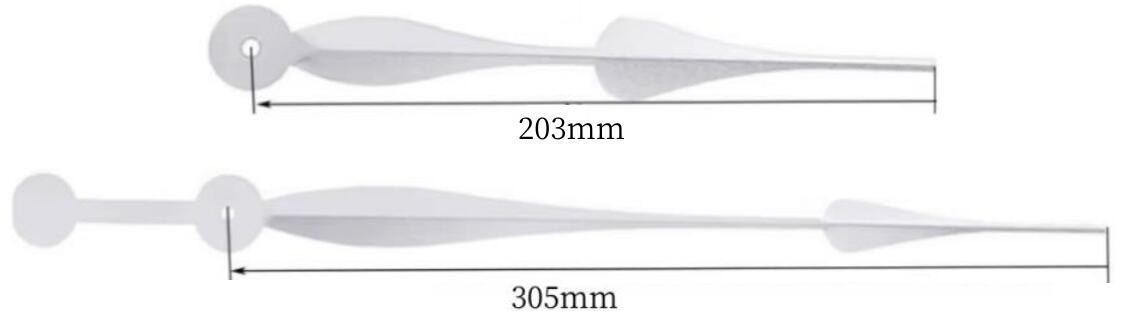HR01086 couleur argent (aiguille des heures 203 mm, aiguille des minutes 305 mm)