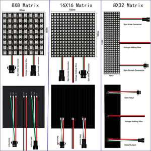 DC12V WS2812B pannello a matrice flessibile 8x8 8 8x16 8x32 LED digitale programmato lnalmente indirizzabile individuale Pixel schermo a colori - Product Image 4