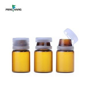 Mini frasco de vidro ampola vazio, de alta qualidade, 2ml, 3ml, 5ml, frasco de vidro com tampa de plástico