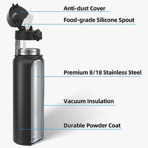 Bán buôn Quà tặng khuyến mãi 32oz cách điện bằng thép không gỉ chai nước thể thao với <span class=keywords><strong>strawa</strong></span> Nắp - Product Image 6