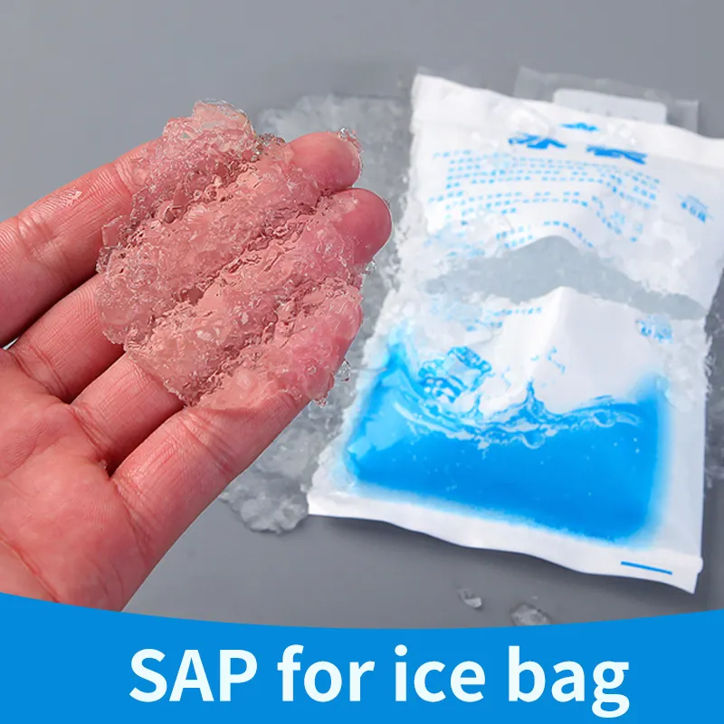 Produttore di ghiaccio Pack materia prima Gel uso Polym prezzo idrogel Freezer Pack in polvere