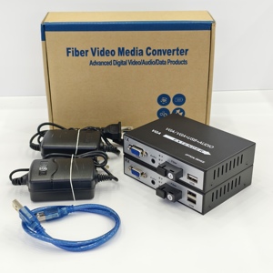 千兆VGA光纤收发器扩展器20公里VGA光纤转换器，带USB KVM音频 - Product Image 5