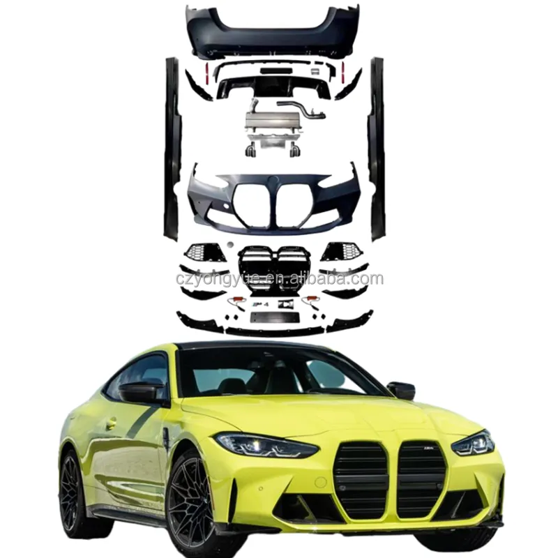 Fibra De Carbono M4 Bodykit Amplo Corpo Inteiro Kit M Estilo M4 Body Kit para BMW Série 4 G22 G23 M440i 430i 2019 2020 2021 2022 2023