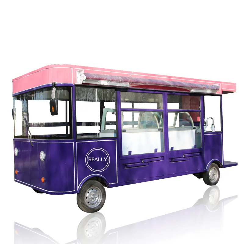 Foodtruckコーヒーホットドッグアイスクリームフードトレーラーは、フルキッチン付きの完全装備のカート電気モバイルフードトラックを購入します