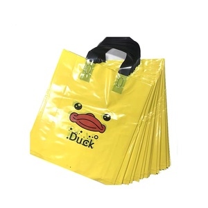 Eco Friendly Handbag Tote <strong>Handle</strong> Plastic <strong>Colorful</strong> Foldable Shopping Bag Custom on Line Shop Bag with <strong>Soft</strong> <strong>Loop</strong> <strong>Handle</strong> - Product Image 1