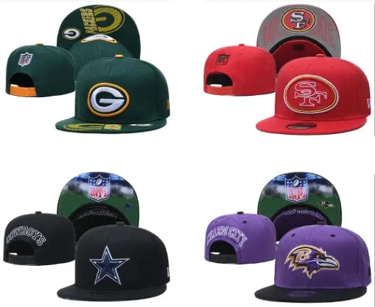 2023-2024 Venta caliente fútbol americano desgaste NFL SnapBack sombreros para 32 equipos