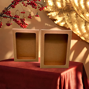 <strong>Box</strong> Printing Manufacture Cardboard 400g Kraft Packaging <strong>Rectangle</strong> Candle Gift Arts Kraft <strong>Display</strong> Paper Boxes With Clear <strong>Window</strong> - Product Image 1