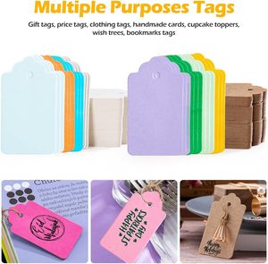 Price <strong>Tags</strong> <strong>String</strong> Attached Writable Colored <strong>Hang</strong> <strong>Tags</strong> for Clothing Jewelry Price Display Labels Blank Gifts Marking Paper - Product Image 3