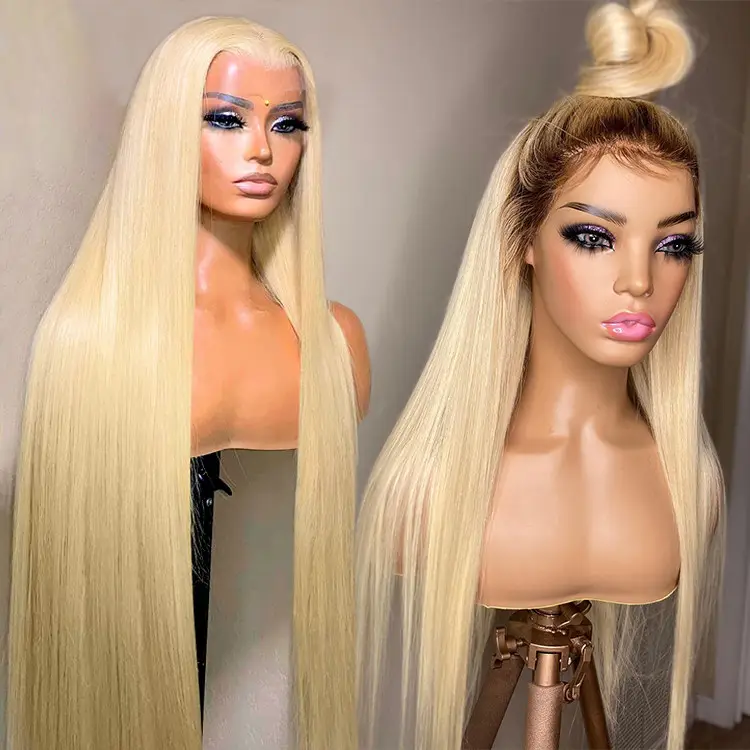 613 Blonde HD Full Lace Wigs Raw Virgin Human Hair Lace Front Wig for Black Women Peruvian 360 Lace Closure Frontal Wig