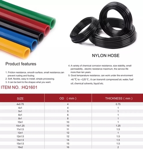 Naylon tüp naylon hortum PA pnömatik hava hortumu/pu boru 12*10mm 8*5.5mm yüksek basınç petrol borusu PA12 boru