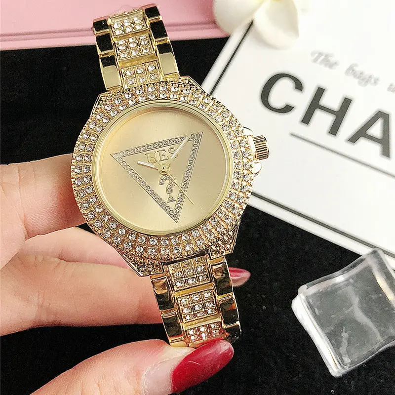 2023 nuovo aggiornamento del design orologio a mano movimiento cuarzo accesorio luxury designer diamond gold mk watch orologio decorativo in acciaio