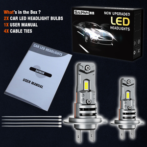 Yeni tasarım Mini boyutu 40000LM H7 araba LED ışık yüksek düşük işın 50W araba Led far lambaları Canbus 1:1 tak ve çalıştır lambalar