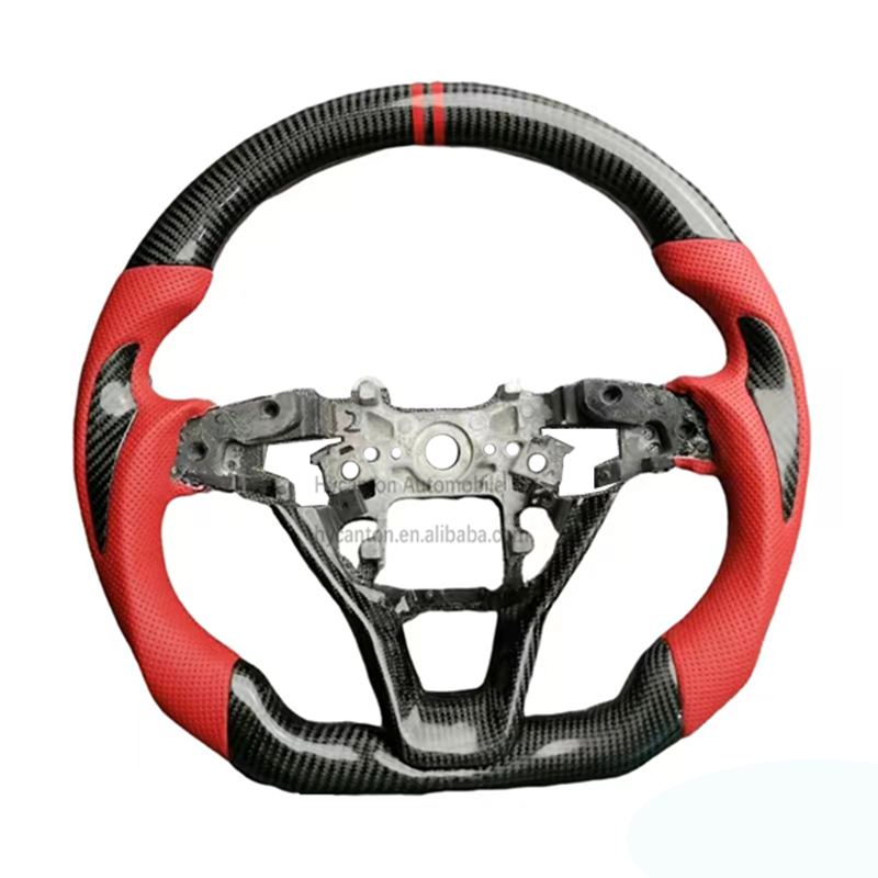 Leather+carbon fiber+red stripes+red stitching+grip patch