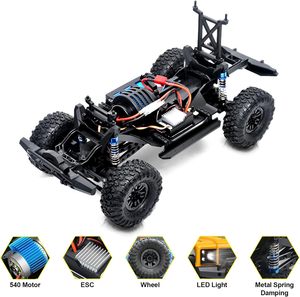 DWI 2.4Ghz 1:10 4WD tüm arazi RC tırmanma araba uzaktan kumanda paletli araç Off-Road Pick-up kamyon RTR oyuncaklar ile LED ışıkları - Product Image 3
