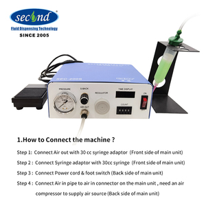 Segunda pantalla digital Microordenador de alta precisión manual de mano Sistema de controlador de dispensador de pegamento semiautomático - Product Image 3
