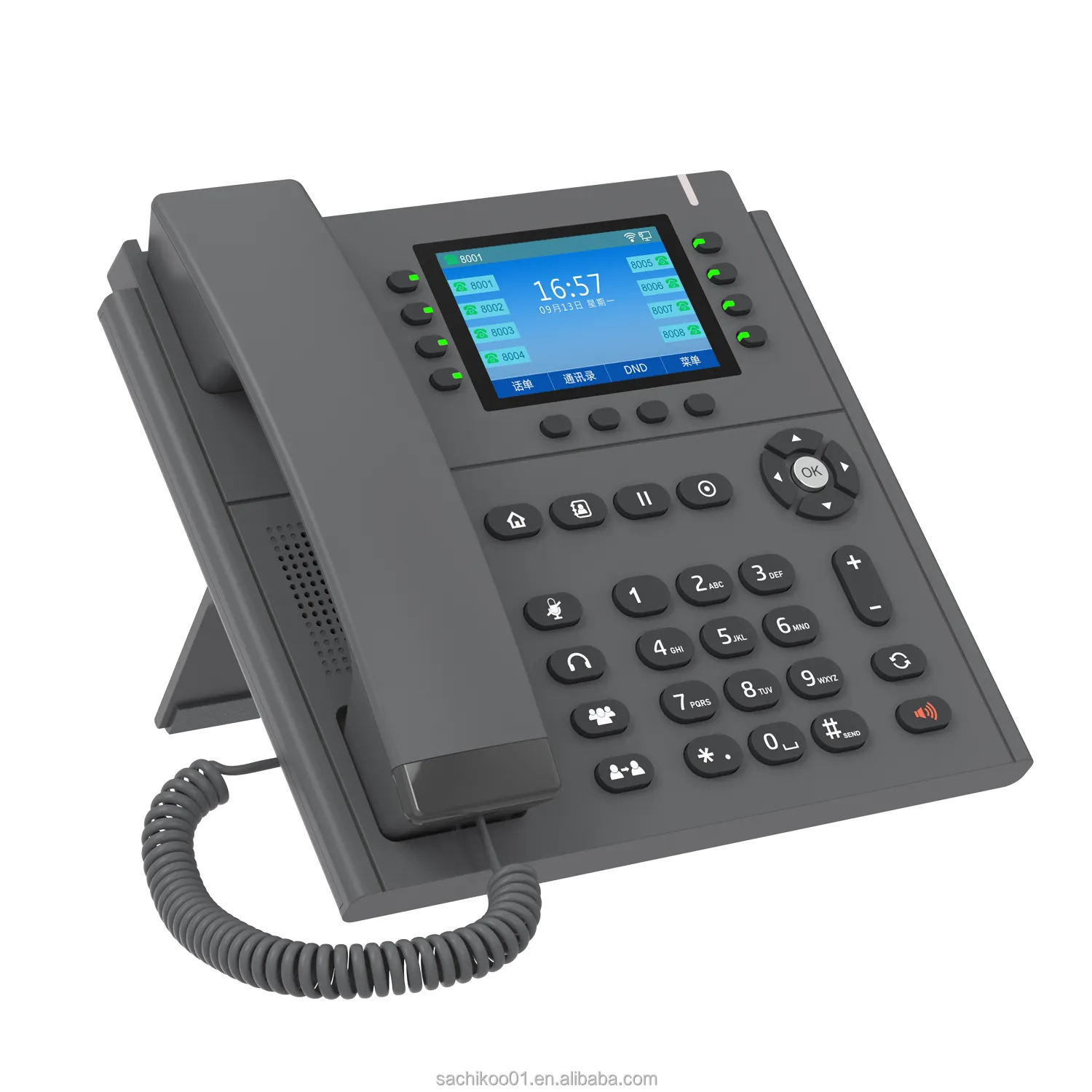 Ip Telefoon 2023 Nieuw Model Wifi Sip Business Met 8 Sip Account Groot Display Voor Kantoor Hotel Gebruik Ip Phones Voip Producten Ip Pbx