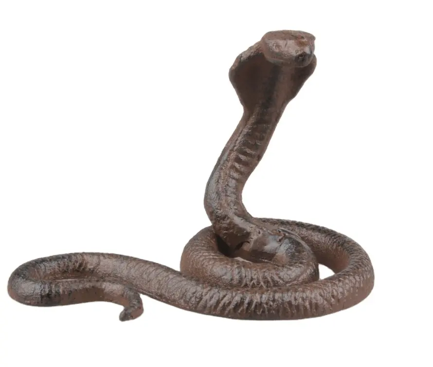 Serpent en fonte antique, serpent en décoration de jardin