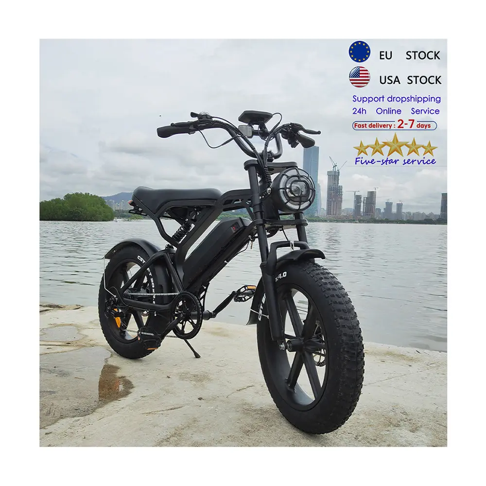 Fatbike V20 산악 전자 자전거 eu 창고 오프로드 전기 오토바이 하이브리드 ebike 전기 먼지 자전거