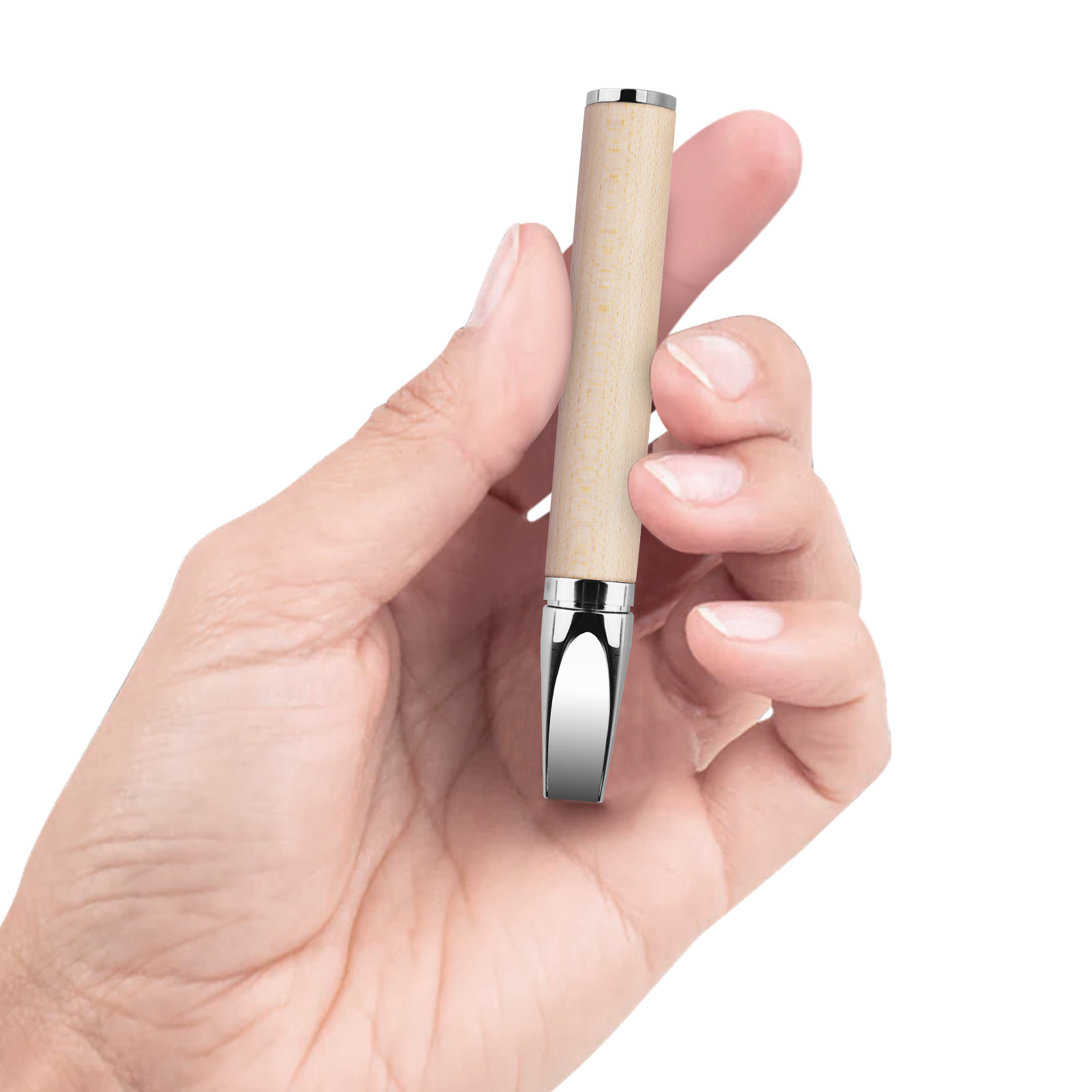 Inhalateur en bois d'érable argenté