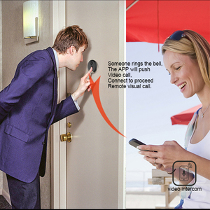 KERUI 4,3 Zoll Wireless Intercom System für zu Hause 140 Grad Weitwinkel Cat's Eye Smart Türklingel Nachtsicht Infrarot - Product Image 5