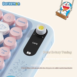 Doraemon J10 Mini Mechanical <strong>Keyboard</strong> <strong>Mouse</strong> Set Wireless Wired USB Cute Silent Design for Universal <strong>Computer</strong> Office Gaming <strong>Use</strong>