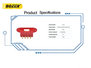 موصل MPX ثماني الأضلاع، ذكر/أنثى، موصل لوحة التحكم - نحاس مطلي بالذهب، أحمر، للسيارات المتوازنة/ألواح التزلج/نماذج الطائرات - Product Image 5