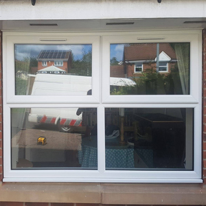 White and Simple PVC Sliding <strong>Window</strong> with Smooth Opening and <strong>Closing</strong> - Product Image 3