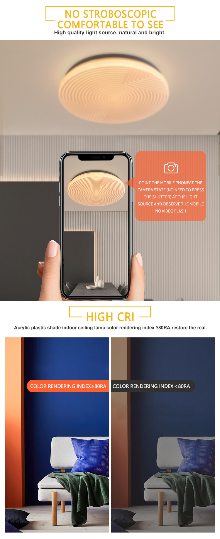 Suitable Professional Indoor Living Room Kitchen Modern LED Ceiling Light