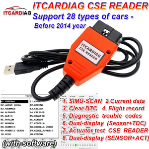 ITCARDIAG CSE <strong>Reader</strong> OBDII <strong>Code</strong> <strong>Scanner</strong> Read <strong>Trouble</strong> <strong>Codes</strong> Clear DTC Current Data Actuator Test OBD2 <strong>Scanner</strong> Car Diagnostic Tool - Product Image 2
