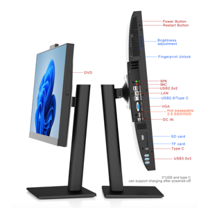 Monoblock I9 Pc Desktop All in One PC 23.8 Inch I3 I5 I7 16 DDR4 512G SSD MONOBLOCK <strong>Computer</strong> IPS Computador for Office - Product Image 3