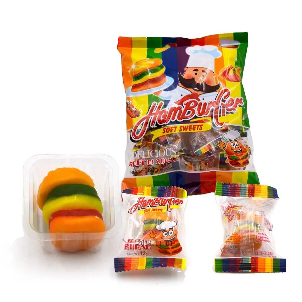 Gel multicolore pour bonbons, emballage sous vide fait à la main, 1 boîte